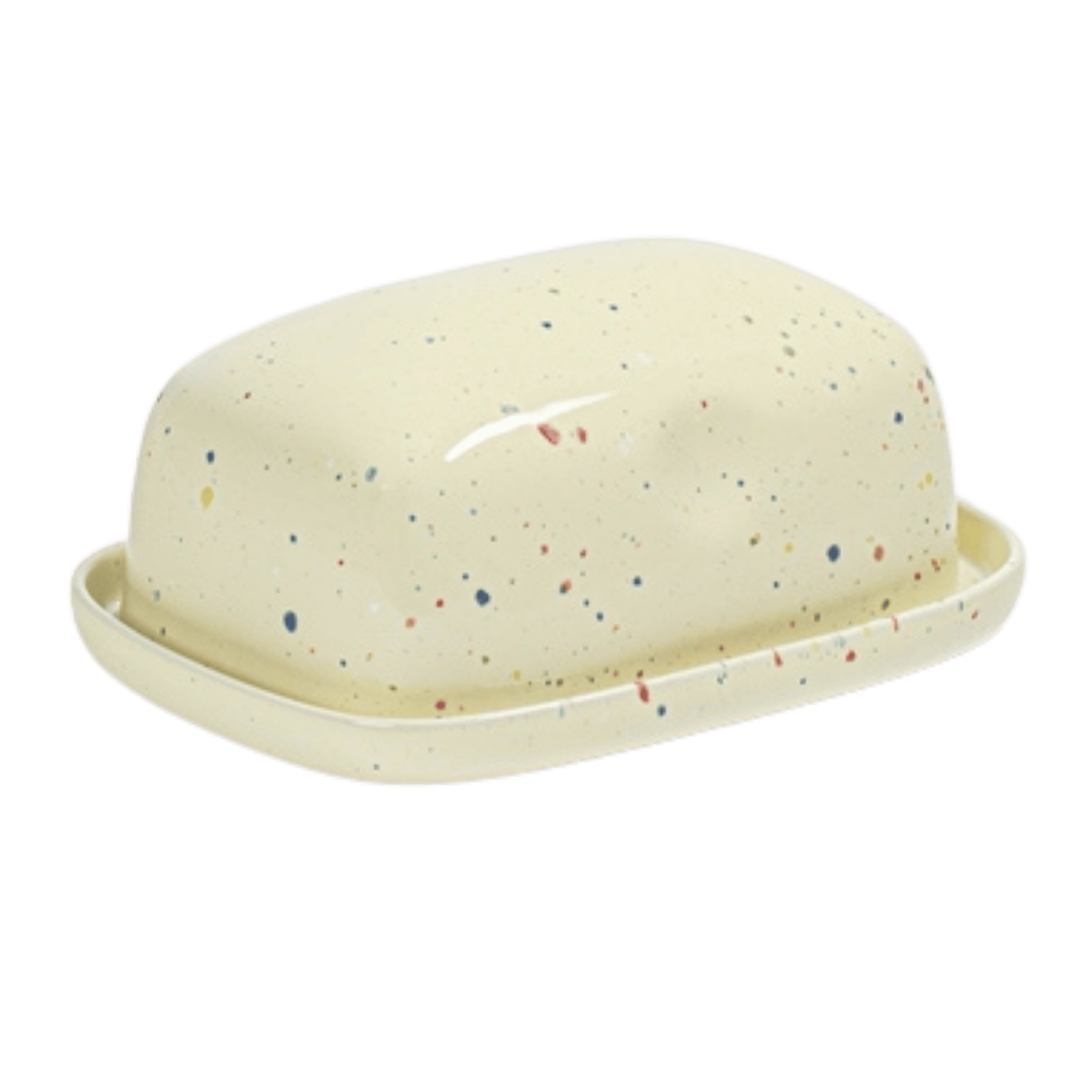Butter dish in yellow egg back home