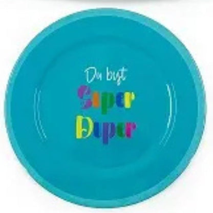 DEKOTELLER BUNT BLAU 33 cm gross