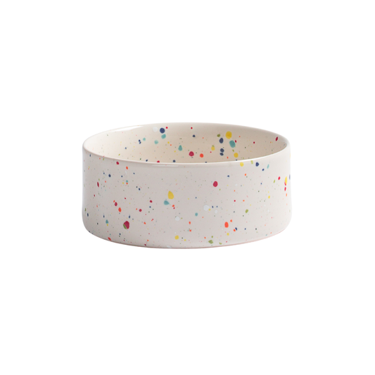 Futternapf Keramik Haustier-Schüssel Set 2-teilig Weiss