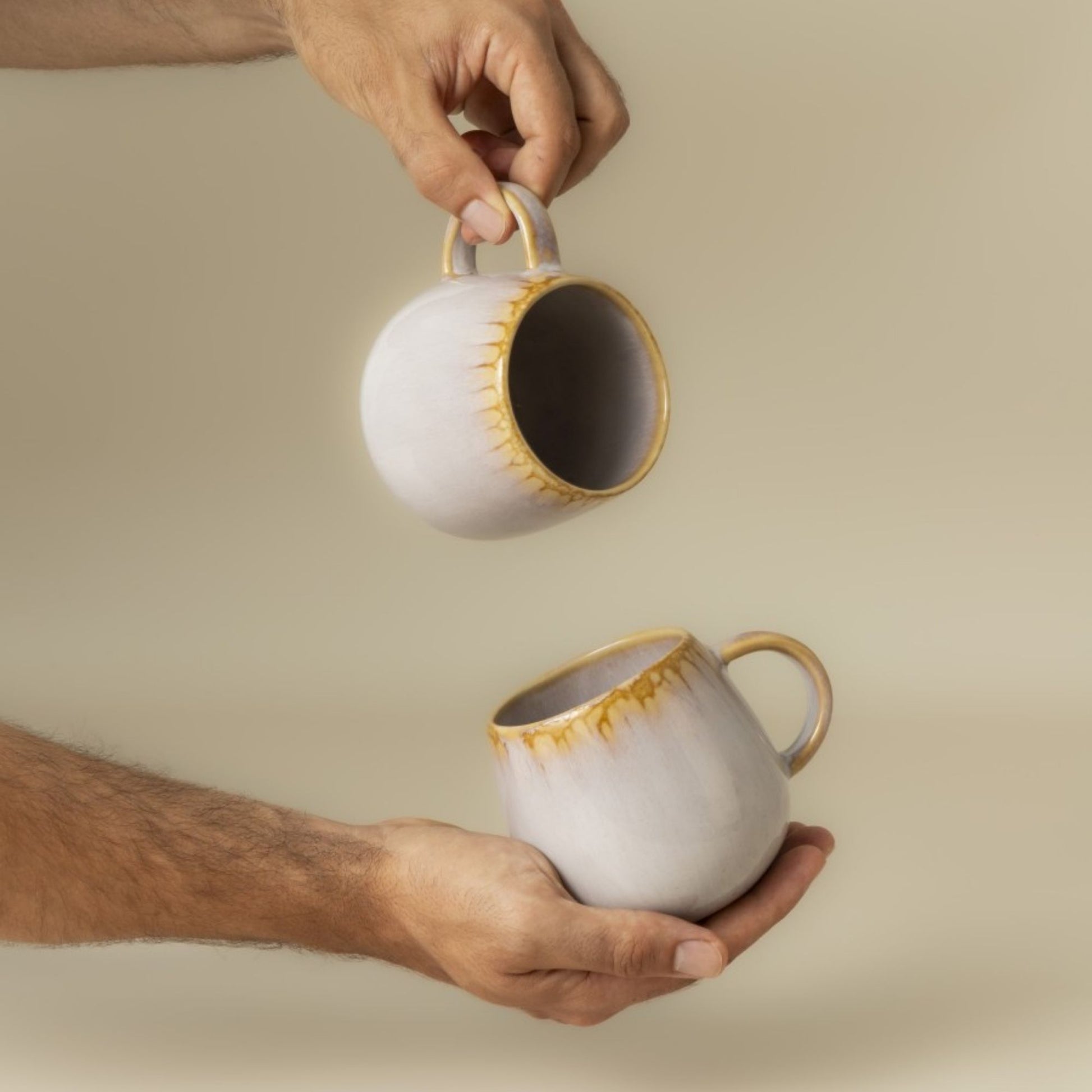 Amazonia Keramik Tasse groß Creme
