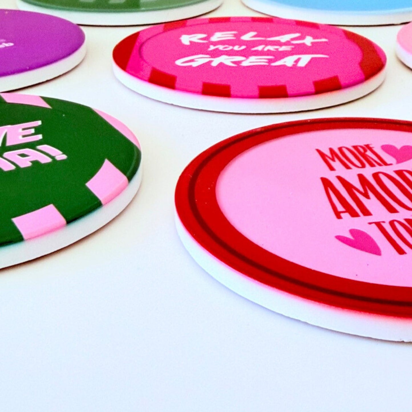 bunte design untersetzer