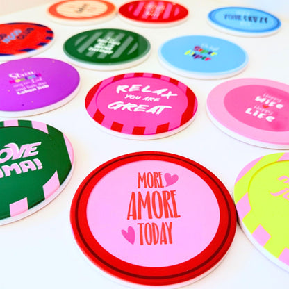 Keramik Untersetzer Blau - Super