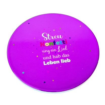 lila untersetzer bunt aus keramik