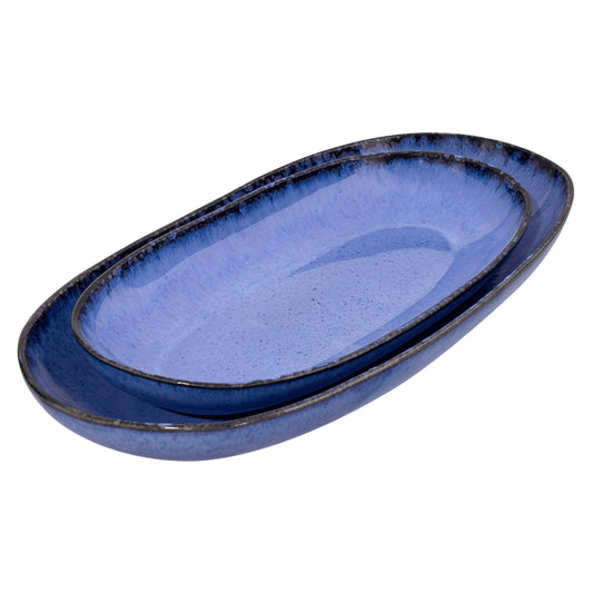 Amazonia Servierplatten Blau I 2 teiliges Set