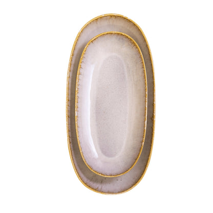 Amazonia Servierplatten Creme I 2 teiliges Set