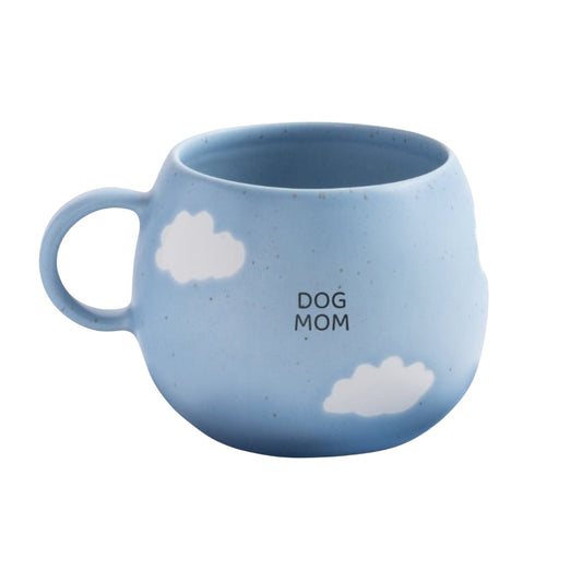 Dog Mom Keramik Tasse groß Blau