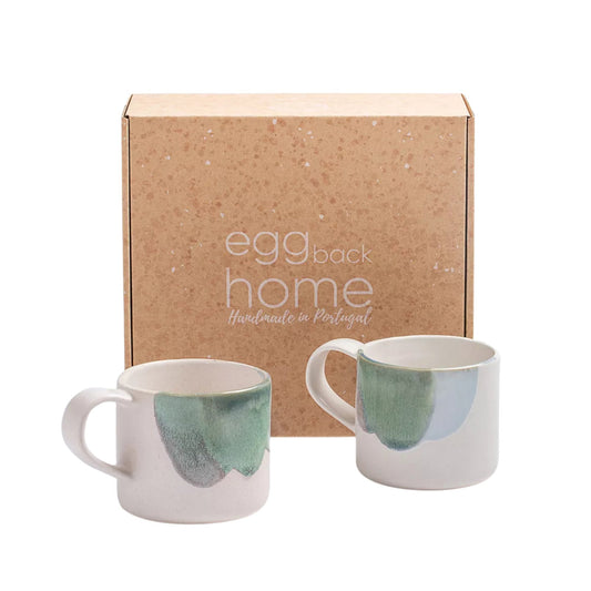 Douro Keramik Becher mit Henkel Pastell I 2 Stück