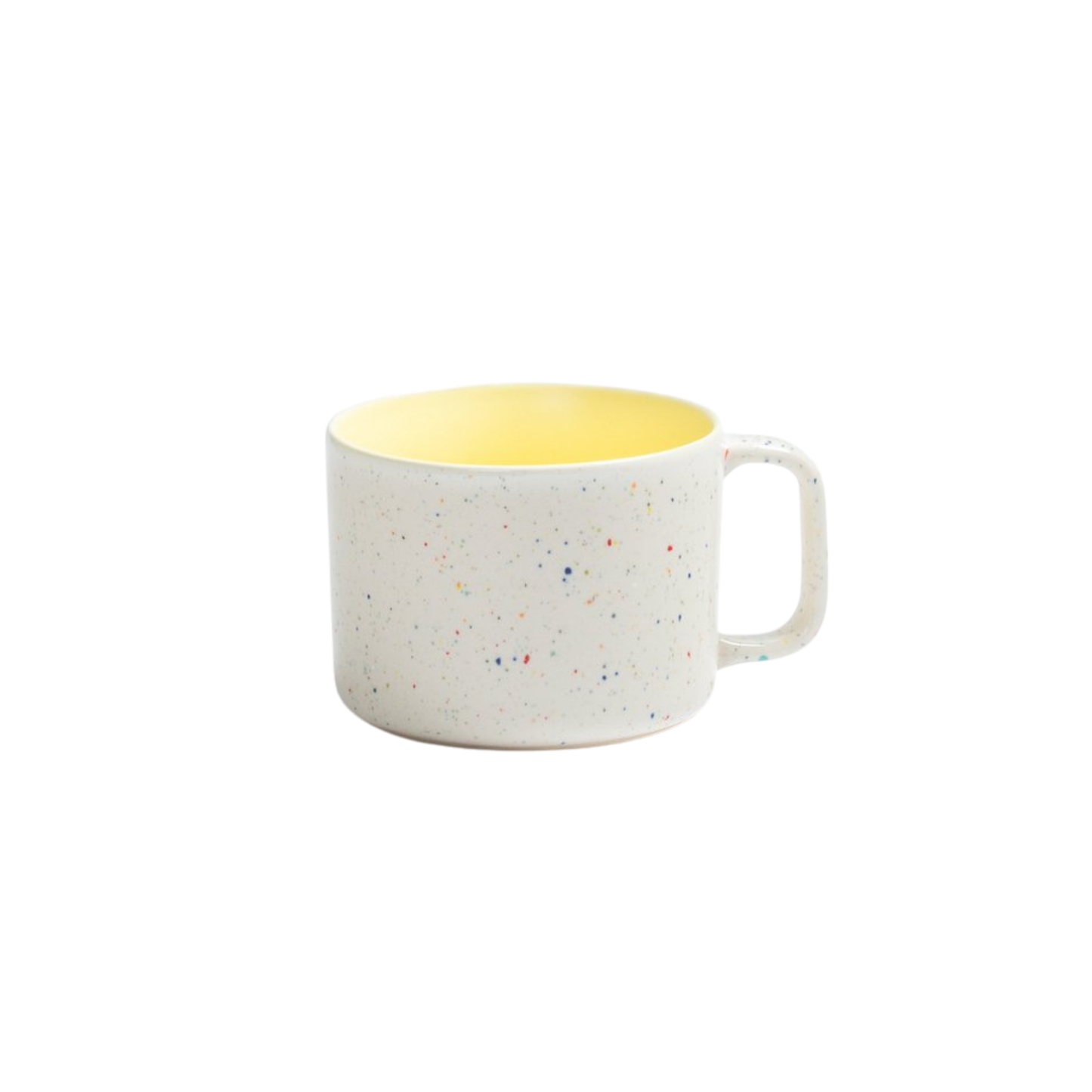 Keramik Tasse Breeze Party Weiß-gelb – 450 ml | Egg Back Home