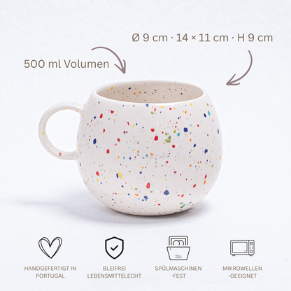 Keramik Tasse Weiß groß I New Party Tasse von Egg Back Home – Keramik Liebe