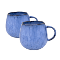 blaue keramik tasse