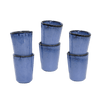 blaue keramik tassen in klein espress tassen