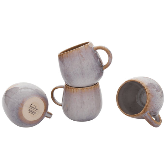 Amazonia Keramik Tasse groß Creme I 4 Stück