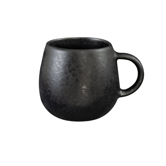 Black Stone Keramik Tasse groß Schwarz
