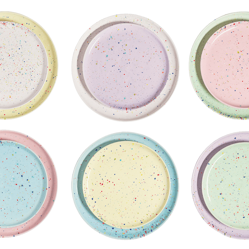 Keramik Liebe Bunte Teller Kollektion Primavera