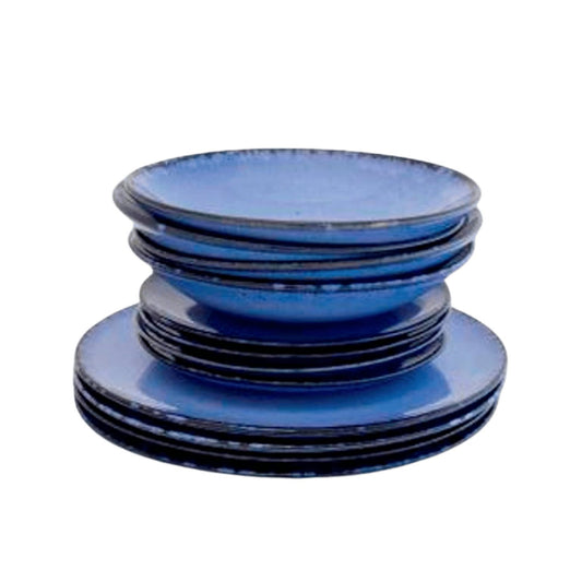 Amazonia Teller Set Blau I 12 teiliges Set