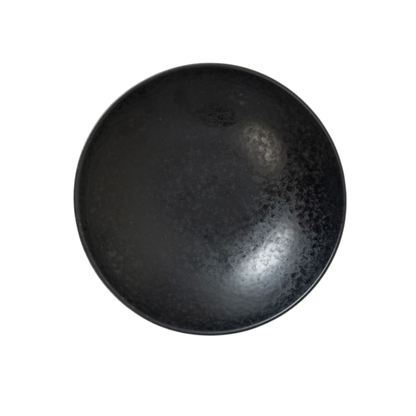 Suppenteller Keramik schwarz – tiefer handgemachter Teller für Suppe & Bowls | Black Stone Kollektion