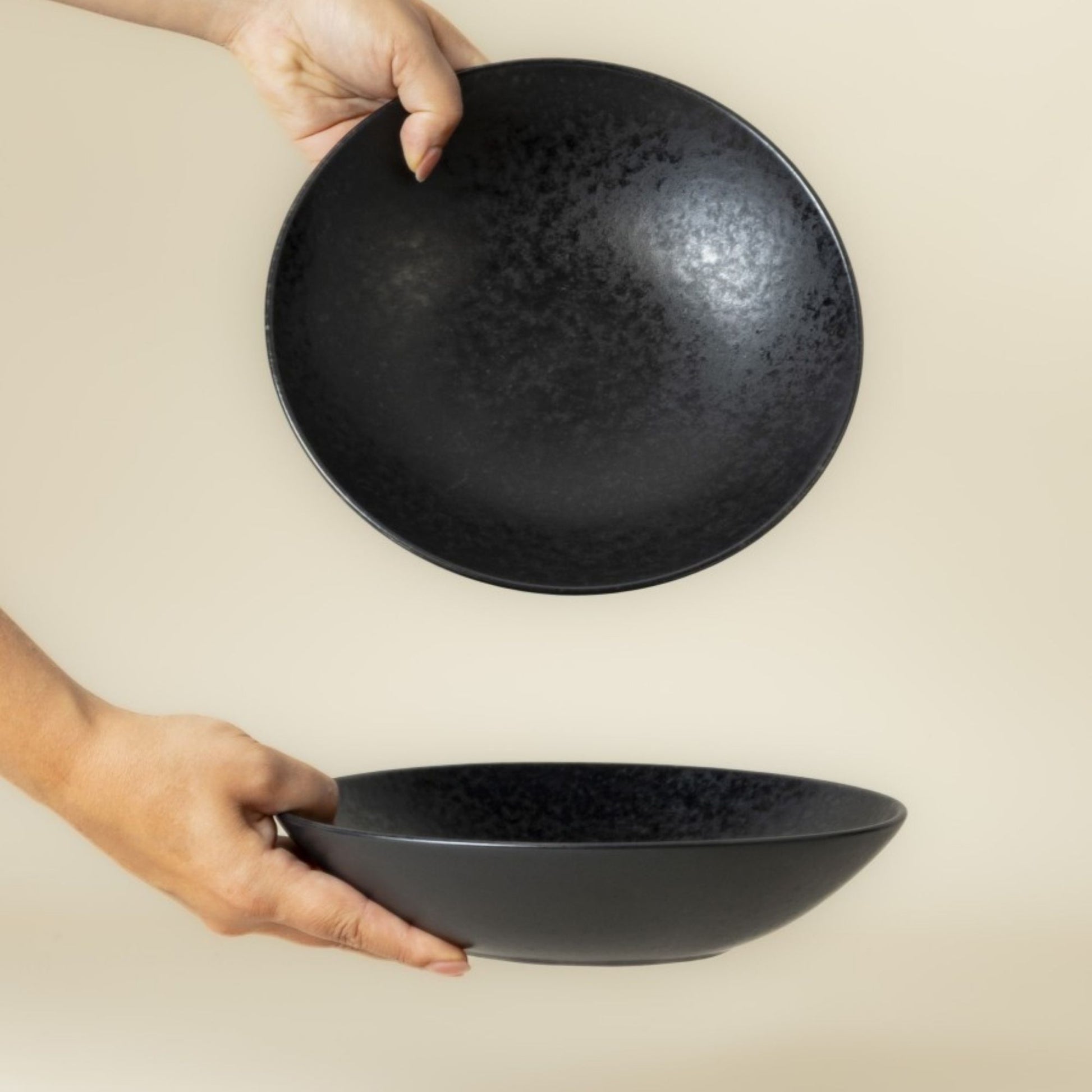 Black Stone Teller tief Schwarz