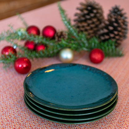 kleine keramik teller grün