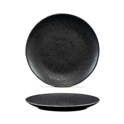Black Stone Teller klein Schwarz I 4 Stück
