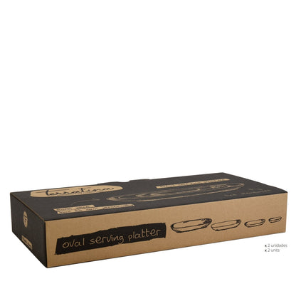 Amazonia Servierplatten Creme I 2 teiliges Set