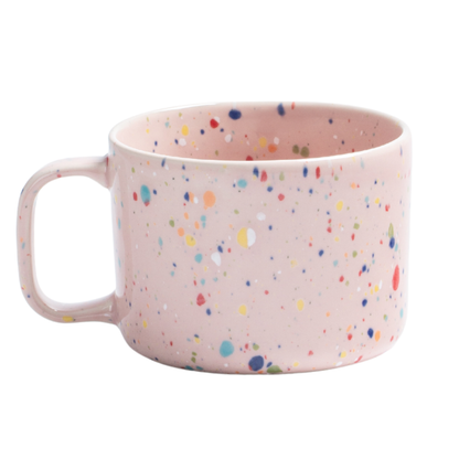 Keramik Becher mit Henkel New Party rosa – 450 ml | Egg Back Home