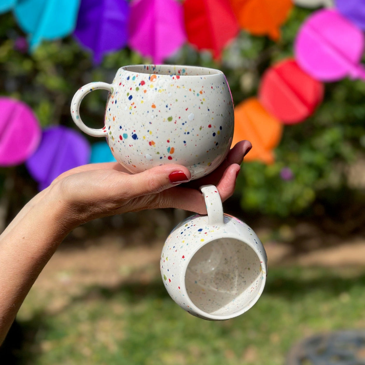 Keramik Tasse Weiß groß I New Party Tasse von Egg Back Home – Keramik Liebe